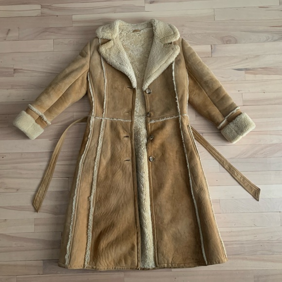 Rare VINTAGE - Le Mouton Shearling Coat | Authentic 70s Maxi - Picture 2 of 16